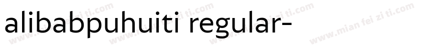 alibabpuhuiti regular字体转换